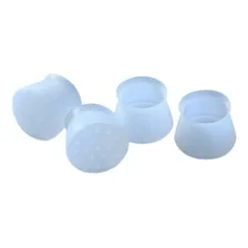 Protetor Para Pés De Cadeira E Mesa Em Silicone 4 Cor Branco Desenho Do Tecido Liso Foto  mini 1