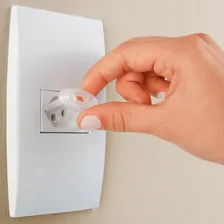 Protetor Para Tomadas Padrão Ordene Contra Choque Bebê Foto mini  3