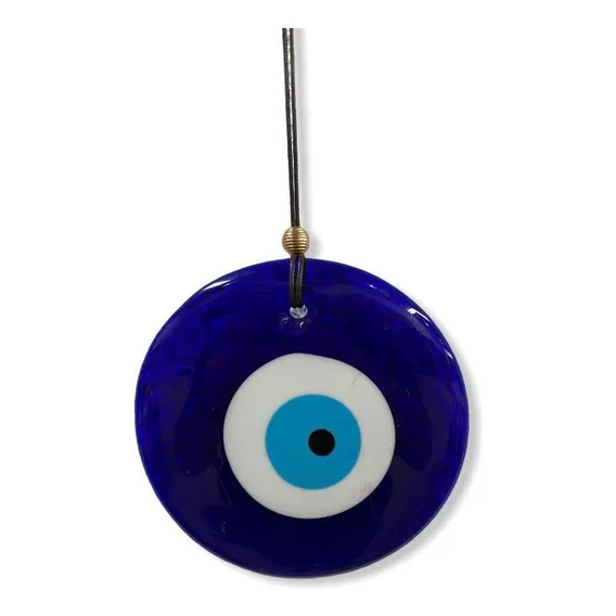 Protetor Parede Olho Grego Azul 8 Cm Em Murano Foto 1
