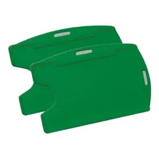 Protetor / Porta Crachá Verde Sólido Universal 100unidades Foto mini  3