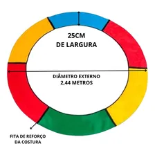 Protetor Proteção De Mola 2,40- 2,44 M Pula Pula Cama Elástica Val Brinquedos Reforçado Bagum Foto mini 3