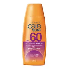 Protetor Solar 2 Em 1 Rosto Corpo Care Sun+ Fps 60 120g Avon Foto mini 1