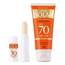 Protetor Solar Facial 70 Fps + Protetor Solar Labial 30 Fps Foto mini 1