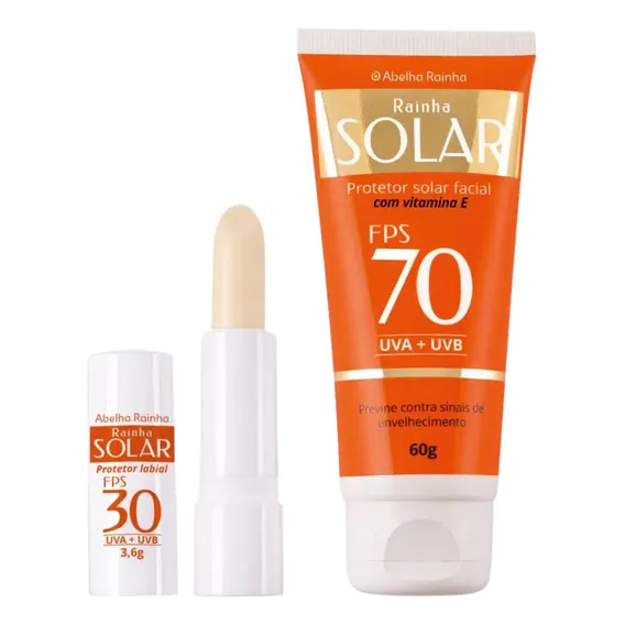 Protetor Solar Facial 70 Fps + Protetor Solar Labial 30 Fps Foto 1