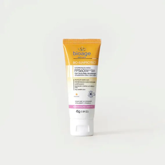 Protetor Solar Facial Bio-sunprotect Fps60 Antienvelhecimento - Cor Translucido - Bioage Foto 1