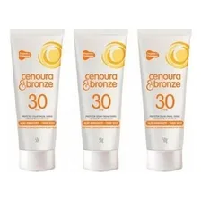 Protetor Solar Facial Cenoura & Bronze Fps 30 50g Kit 3 Unid Foto  mini 1