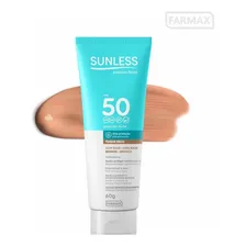 Protetor Solar Facial Fps50 Sunless Com Base 60g Toque Seco COR BRONZE Foto mini 4