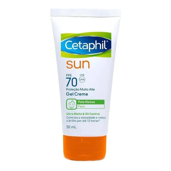 Protetor Solar Facial Sem Cor Sun FPS 70 50ml Cetaphil Foto 1