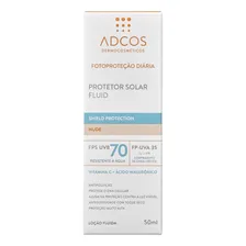 Protetor Solar Fluid Adcos Shield Protection Nude Fps70 50ml Foto  mini 1