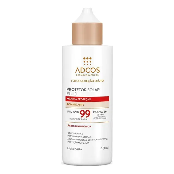 Protetor Solar Fluid Fps 99 Tonalizante Adcos 40ml Foto 1