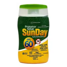 Protetor Solar Fps 60 Com Repelente Sunday 120ml Foto  mini 1