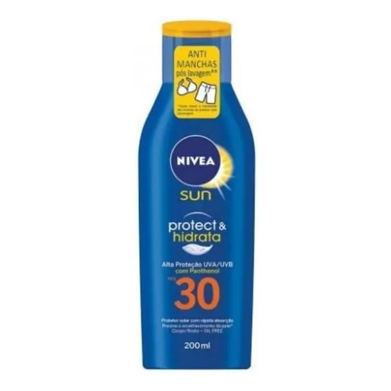Protetor Solar Nivea Sun Protect & Hidrata Fps30 Nivea 200ml Foto 1