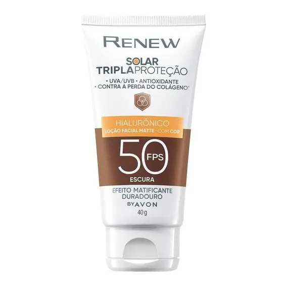 Protetor Solar Renew Anti-idade Fps50 Matte Advance *com Cor Foto 1