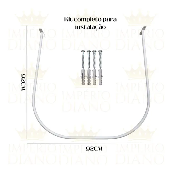 Provador De Loja De Roupas Em Arco 92x92 Provador P/ Cortina Cor Branco Foto 1