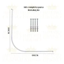 Provador De Loja Formato L 92cmx92cm Provador Para Cortina Cor Branco Foto mini 1