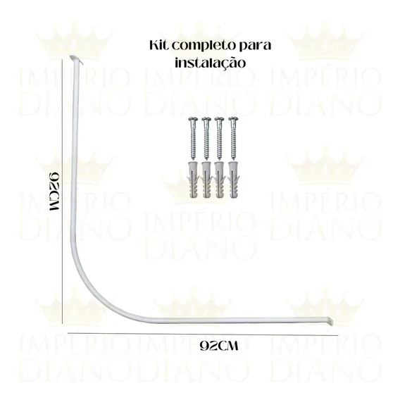 Provador De Loja Formato L 92cmx92cm Provador Para Cortina Cor Branco Foto 1