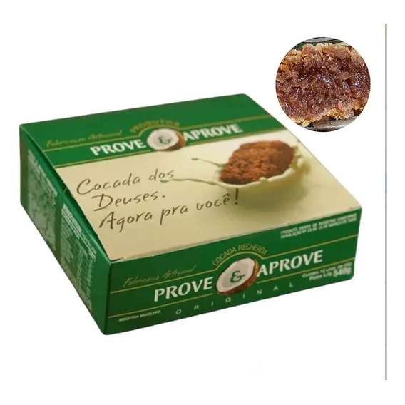 Prove & Aprove Cocada Recheada coco com coco sem glĂșten 45 g 12 Unidades Foto 1