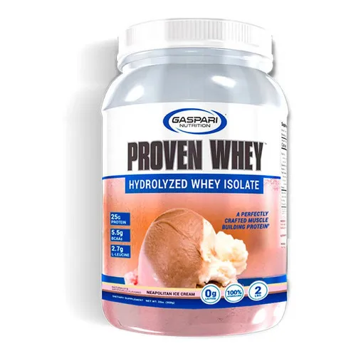Proven Whey Protein Hidrolisado Gaspari 908g 2lb 0 Lactose Sabor Napolitano Foto 1