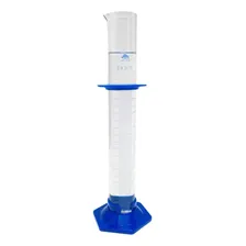 Proveta De Vidro 1000ml Com Base Plástica Pp Anel Graduada Foto  mini 1
