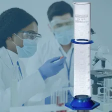 Proveta Graduada 1000ml Vidro Base Polipropileno Plástico Foto mini 3
