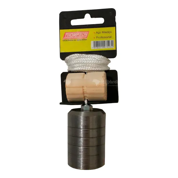 Prumo De Aço Maciço 500g - Thompson Foto 1