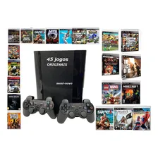 Ps3 Super + 45 Jogos + 2 Controles Gta5, Fifa, Minecraft, Mortalkombat Cor Preto Foto mini 4