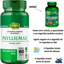 Psylliumax - Psyllium Fibra Cápsulas 60 Cápsulas 550mg Sabor Sem Foto mini 3