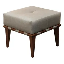 Pufe Banqueta Noé Luxo Puff Madeira Maciça Foto mini 1