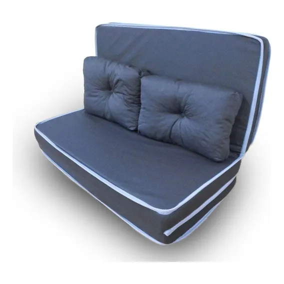 Puff 3 Em 1 Casal Conforto Fa Maringá 128x60x10 Cm Cor Azul Foto 1
