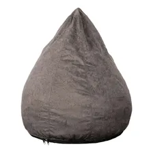Puff Confort Pera Suede Cinza 90 Cm Foto mini 1