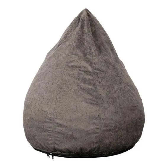 Puff Confort Pera Suede Cinza 90 Cm Foto 1