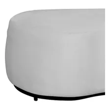 Puff Decorativo Beatriz Orgânico Corino Branco Foto mini 3
