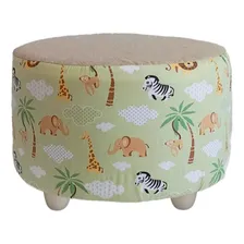 Puff Infantil Estampado Com Tema Safari - Verde Foto mini 1