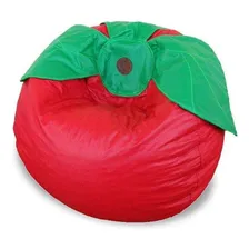Puff Infantil Frutinha Corino Vermelho Foto mini 1