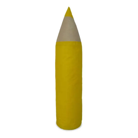 Puff Infantil Lápis Corino Amarelo Foto 1