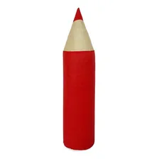 Puff Infantil Lápis Unissex Em Couro Sintético Vermelho Foto  mini 1