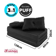 Puff Multiuso 3 Em 1 Casal + 2 Travesseiros Jacquard Liso Bf Foto mini  2