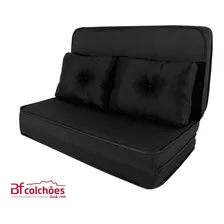 Puff Multiuso 3 Em 1 Casal + 2 Travesseiros Jacquard Liso Bf Foto mini  3