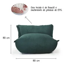 Puff Poltrona Alexa Com Enchimento Good Pufes Cor Verde Foto mini 4