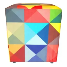 Puff Puf Decorativo LavÃnia Quadrado Suede Triângulo Foto mini 2