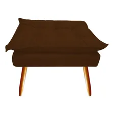 Puff Puf Decorativo Opala Suede Marrom Pés Palito Foto mini 1