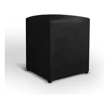 Puff Quadrado Decoração - Suede - Preto Foto  mini 1