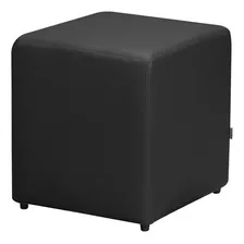 Puff Quadrado Decorativo Corino Preto - Lyam Decor Foto mini 1