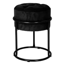 Puff Redondo Argola Cor Preto Foto  mini 1