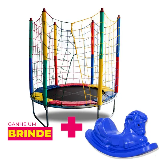 Pula Pula Cama Elastica Lona de salto Preto Foto 1
