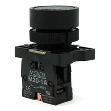 Pulsador Faceado 22mm Plástico - Preto - 1na P20afr-b-1a Foto mini 4