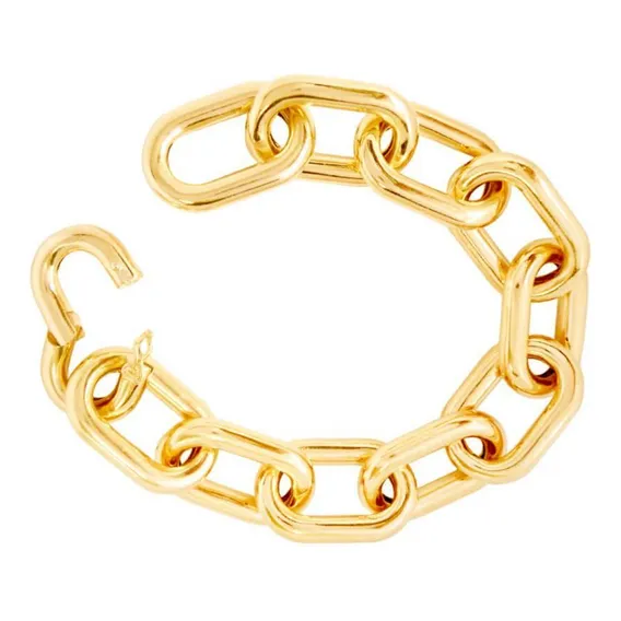 Pulseira 11 Elos Prata Com Banho De Ouro Foto 1