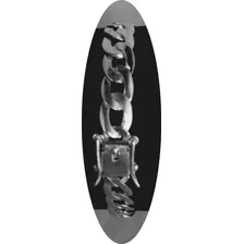 Pulseira 1x1 Fecho De Gaveta Prata 12mm Largura Grossa 25cm Comprimento 25 Cm Diâmetro 25 Cm Foto mini  2