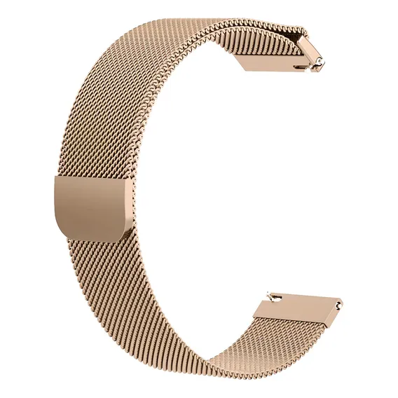 Pulseira Aço Compatível Com Amazfit Pace Encaixe  22mm Cor Champanhe Foto 1