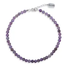 Pulseira Ametista e Prata 925 - Tamanho 21cm - Coleção Maldivas | MareaAr Cristais Foto mini 1